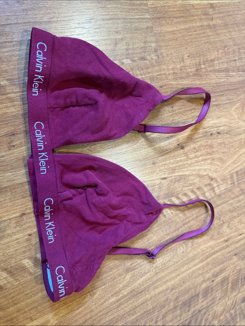 Calvin Klein Burgundy Bralette